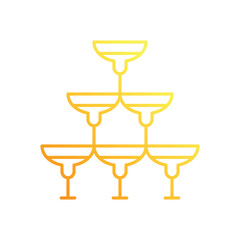 Party Glass Tower vector icon
