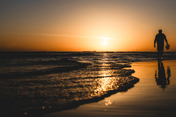 sunset on the beach, Maspalomas, Gran Canaria