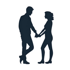 silhouette of a couple