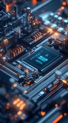 Fototapeta premium An aerial view of a tablet manufacturing process