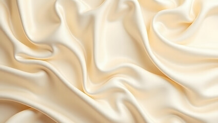 Obraz premium Elegant folds of smooth ivory silk fabric create a luxurious texture and flow