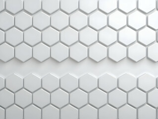 Naklejka premium White Hexagon 3D Background
