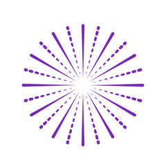 Obraz premium Firework Icon. Happy New Year 2025 Celebration. Flat Vector Illustration