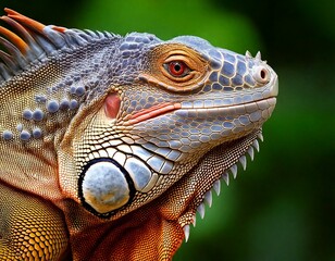 Fototapeta premium Exotic iguana. Iguana portrai