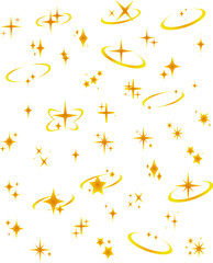 Set of vector glitter stars. Glittering stars icons. Glitter icon. A bright spark, a star spark, a brilliant flash of a star. Vector image.