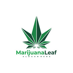 Marijuana leaf logo vector illustration. Creative Cannabis logo design concept template