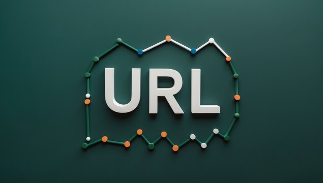 Bio link Influencer search engine Uhrs Web scraper api Ai logo generator Google discover cuttly Rebrandly Ubersuggest TLDR This 3D white URL letters surrounded by orange and blue pins connected with 