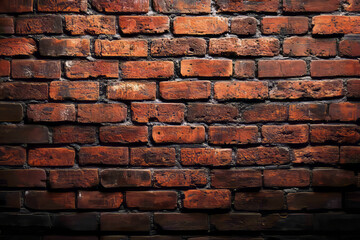 Fototapeta premium exploring the grunge aesthetic: capturing the essence of aged, dark red brick walls through vintage textured brick photography for rustic, industrial design inspiration