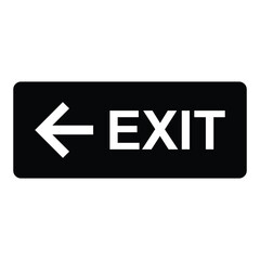exit with left arrow sign icon vector