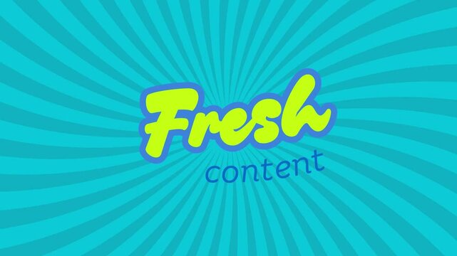 Fresh content illustration video