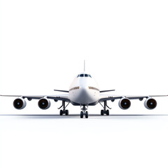 Naklejka premium A sleek and modern airplane ready for takeoff, showcasing advanced engineering and design in aviation technology.
