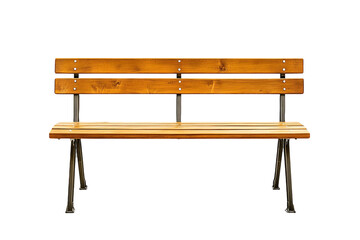 Wooden Park Bench with Transparent Background:  Perfect for Design Projects
