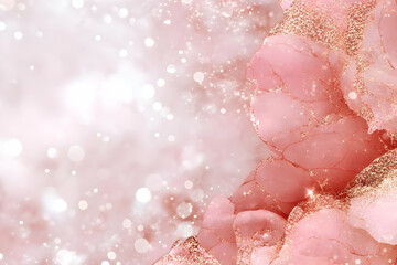 Fototapeta premium Pink Gold Abstract Glitter Background