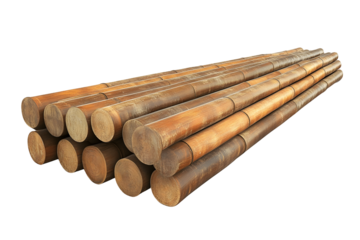 Bamboo Poles Stacked, Texture Design, Transparent Background Kaos
