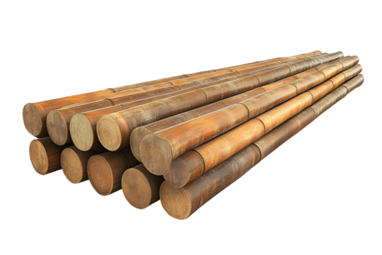 Bamboo Poles Stacked, Texture Design, Transparent Background Kaos