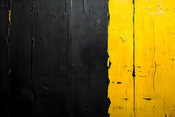 Naklejka premium Abstract Black and Yellow Paint Texture