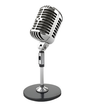 Microphone on stage stand