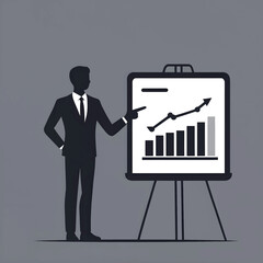 Vector of a person presenting.