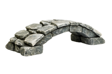 Stone Bridge Design:  Arch  Construction,  Transparent Background Kaos