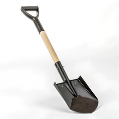 spade for digging the ground on white background