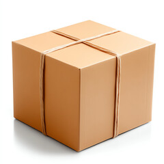 An unmarked, sealed cardboard box ready for shipping, symbolizing storage and logistics. Perfect for business and delivery concepts.