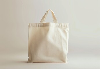 White tote bag color tone with soft neutral background