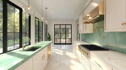 Luxury Kitchen Design: Modern Elegance Meets Natural Beauty
