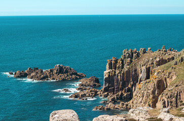 Beautiful Landscape over the Atlantic in Cornwall. 