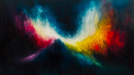 Fototapeta premium An Abstract A minimalist study space with sleek lines, where neatly stacked books and a modern desk lamp cast a warm, subtle glow of Light and Dark in Nature's Colors