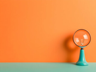 Teal Lamp 3D Illustration Bright Idea