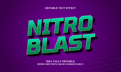 nitro blast editable text effect with a super race and speed theme