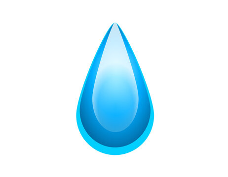 Gradient blue droplet water icon, rain, crying, and sweat