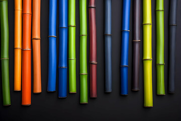 Colorful Bamboo Sticks Illustration
