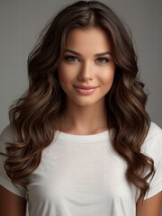 Fototapeta premium beautiful model with long hair