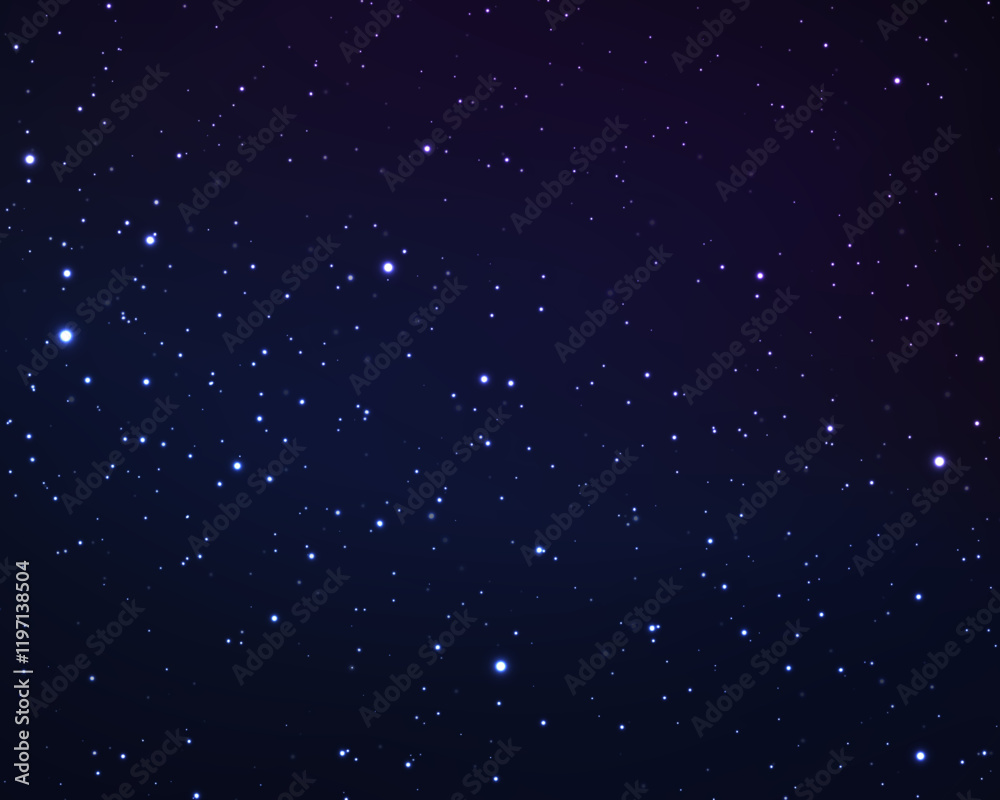 Wall mural cosmic background with shining stars. starry night with shining stars in the gradient sky. magic gal