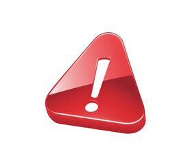 Warning sign PNG icon 3d isolated transparent background alert danger caution symbol safety hazard security exclamation triangle clipping path. Notification attention critical problem alarm message