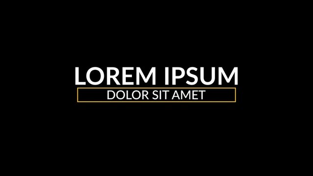 Simple Modern Animated Title Intro