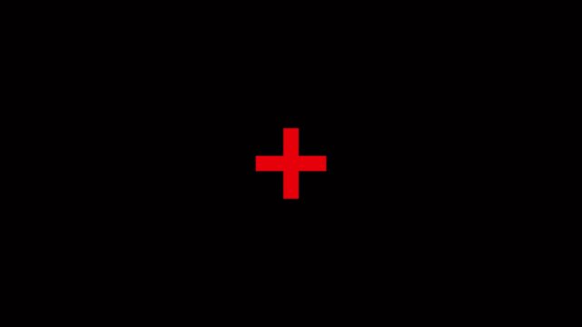 Lighting plus mark icon animation. plus mark with icon animation on a black background.4k video.