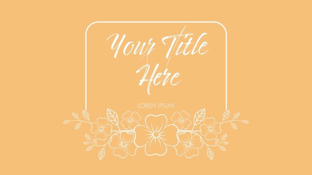Clean Soft Colors Wedding Title