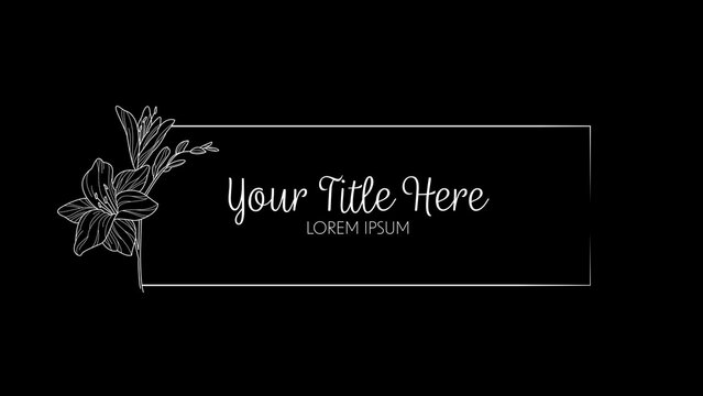 Black & White Clean Wedding Title