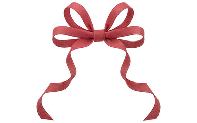 red bow on transparent background