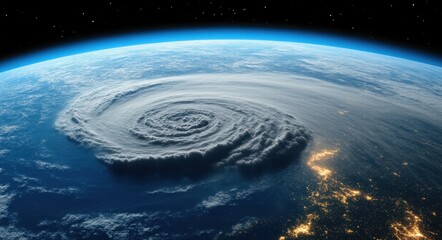 Natural Disaster Phenomena on Earth Viewed from Satellite.