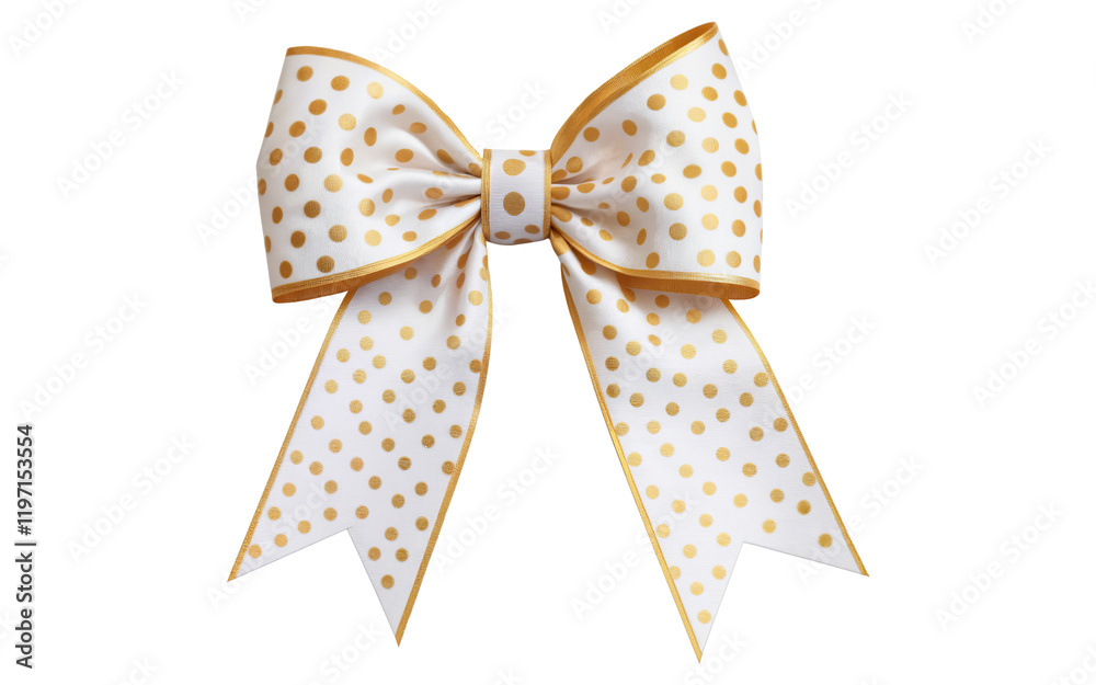 Canvas Prints bow with yellow dots on transparent background