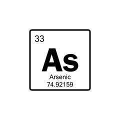 periodic table Arsenic line icon