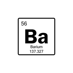 periodic table Barium line icon