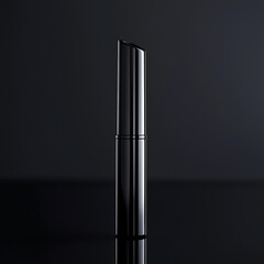 Elegant black lipstick on dark background