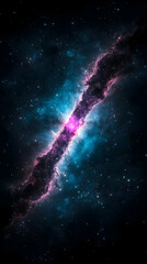 Fototapeta premium Cosmic Nebula Illustration: Stellar Dust and Light