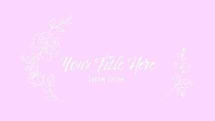 Soft Colors Romantic Wedding Title