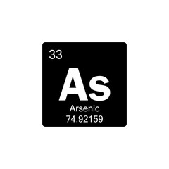 periodic table Arsenic glyph icon