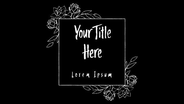 Black & White Romantic Wedding Title